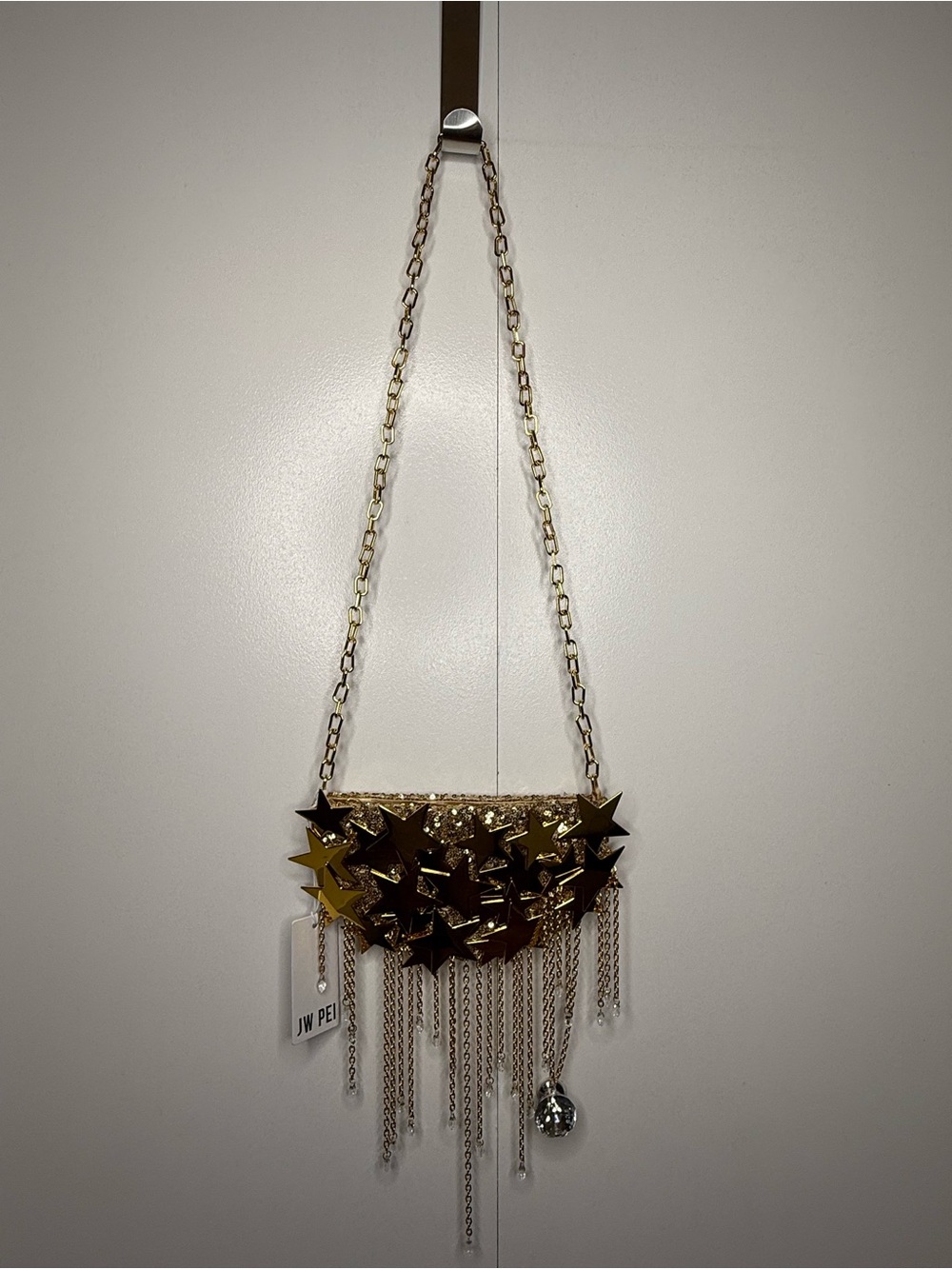 JW PEI Anika Star-Embellished Chain Bag in gold $159 NWT - Picture 3 of 10